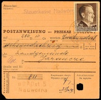 1,20 Zl. Hitler Als Portogerechte Einzelfrankatur Auf Postanweisung Aus NADWORNA 25.3.43 Nach Jaremtsche Mit... - Other & Unclassified