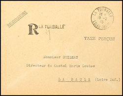 1945, Barfrankierter Brief Innerhalb Der Festung St. Nazaire Von "LA TURBALLE 19-2 45" Nach La Baule Mit Rs.... - Autres & Non Classés