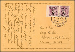 Rumburg 2x 60 Kc Als Mehrfachfrankatur Auf Postkarte Ab Georgswalde 5.10.38 Nach Niedereinsiedel, Viel Text "Morgen... - Other & Unclassified