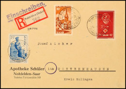25 Fr. Rotes Kreuz 1950 Mit Portogerechter Zufrankatur Auf R-Brief Von NOHFELDEN 16.8.50 Nach Dotternhausen Mit... - Otros & Sin Clasificación