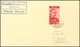 15 Fr. Peter Wust Mit Stempel MERZIG 3.4.50 Auf FDC, Pracht, Signiert Hoffmann BPP, 180,-, Katalog: 290FDC BF15... - Autres & Non Classés