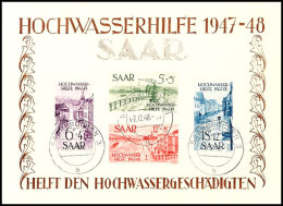 Blockausgabe "Hochwasserhilfe", Blockpaar, Sauber Gestempelt "SAARBRÜCKEN 3 B", Block 1 Type VI Ist In Der... - Autres & Non Classés