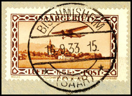 5 Fr. Flugpost 1932, Tadellos Gestempelt "BISCHMISHEIM * (SAAR * 16.9.33" Auf Luxusbriefstück, Fotobefund... - Autres & Non Classés