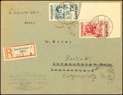 1,50 Fr. Und 1 Fr. (Bogenecke Unten Rechts) Volkshilfe 1931 Als Portogerechte Frankatur Auf R-Brief Der 2.... - Otros & Sin Clasificación