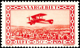 50 C. Flugpost 1928, Seltene Nachauflage Von 1934 Mit Plattenfehler III, Tadellos Postfrisch, Unsigniert,... - Autres & Non Classés