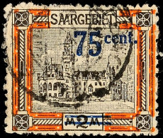 75 C. Auf 2 M., Landschaftsbilder II, Blauer Aufdruck, Gestempelt, Gepr. Hoffmann BPP, Mi. 150,-, Katalog: 79A... - Otros & Sin Clasificación