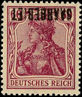 60 Pf. Germania, Kopfstehender Aufdruck, Postfrisch, Gepr. Burger BPP, Mi. 220,-, Katalog: 39K **60 Pf.... - Otros & Sin Clasificación