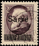 2 Mk. Bayern-Sarre, Gestempelt, Gepr. Burger BPP, Mi. 170,-., Katalog: 28b O2 Mk. Bavaria Sarre, Used,... - Sonstige & Ohne Zuordnung