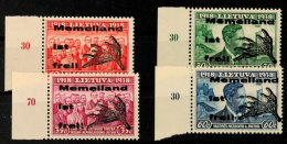 15 Cent Bis 60 Cent Freimarken Mit Bdr.-Aufdruck In Type I, Tadellos Postfrisch, Unsigniert, Mi. 140.-, Katalog:... - Memelgebiet 1923