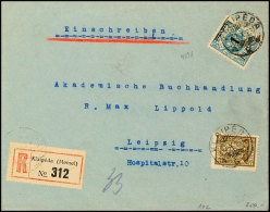 Memel 1 L. Auf 1000 M In Länder-Mischfrankatur Mit Litauen 20 Centu Auf Geschäfts-Einschreiben Mit... - Klaipeda 1923