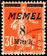 8 M Auf 30 C Mit Plattenfehler II Tadellos Gestempelt, Gepr. Klein BPP, Mi. 120.-, Katalog: 112II O8 M On 30 C... - Memel (Klaipeda) 1923