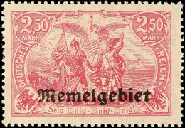 2,50 M. Karminlila, Tadellos Postfrisch, Gepr. Klein BPP, Katalog: 13b **2, 50 M. Carmine Lilac, In Perfect... - Memel (Klaïpeda) 1923