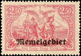 2,50 M. Karminlila, Tadellos Postfrisch, Gepr. Klein BPP, Katalog: 13b **2, 50 M. Carmine Lilac, In Perfect... - Memel (Klaipeda) 1923