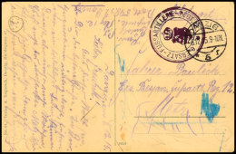 1915, Feldpostkarte Mit Aufgabestempel "DANZIG 5 F 6.12.15" Nebst Viol. Briefstempel "6.... - Altri & Non Classificati