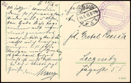 1915, Color-Ansichtskarte "Danzig Langgasse" Als Feldpostkarte Mit Aufgabestempel "DANZIG 5 B 24.9.15" Nebst Viol.... - Sonstige & Ohne Zuordnung