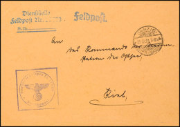 Linienschiff "Schlesien", Feldpostbrief Mit Fp-Nr. 20583 Und Tagesstempel Danzig-Neufahrwasser 28.12.39 An Kdo D.... - Other & Unclassified