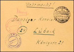 Danzig 1945, Feldpostbrief Ab Fp-Nr. L 36439 (= Kfz-Instands.Zug D. Lw. 7/IV) Ab Danzig-Neufahrwasser 10.1.45 Nach... - Sonstige & Ohne Zuordnung