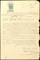 1931, 2 Gulden Fiskalmarke Der Freien Stadt Danzig Mit Hds. Und Fiskalischer Entwertung Auf Einem Dokument Mit... - Andere & Zonder Classificatie