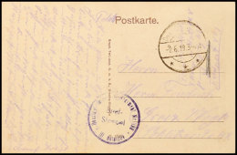 1919, Feldpost-AK Aus Danzig Mit Stempel "Deutsche Feldpost 2.6.19" Und Briefstempel "Danzig...Regiment Nr. 128 II.... - Andere & Zonder Classificatie