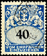 40 Pf Mit "4" In Blockschrift Tadellos Gestempelt, Tiefst Gepr. Oechsner BPP, Mi. 300,-, Katalog: 34I O40 Pf... - Autres & Non Classés