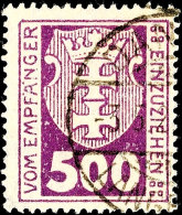 500 Pf. Mit Wasserzeichen 3X Tadellos Gestempelt, Tiefst Gepr. Dr. Oechsner BPP Und Infla, Mi. 700,-, Katalog: 19X... - Autres & Non Classés