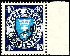 40 Pfg. Schwärzlichviolettultramarin/mittelcyanblau, Postfrisch, Pracht, Signiert Kniep BPP, Mi. 350,-,... - Otros & Sin Clasificación