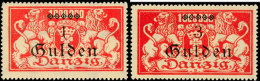 1 Gld. Und 3 Gld. Je Mit Aufdruckfehler II, Tadellos Ungebraucht, Katalog: 189II,191II *1 Gld. And 3 Gld.... - Autres & Non Classés