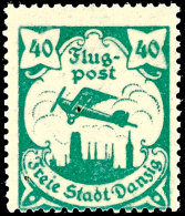 40 Pfg. Flugpost Mit Liegendem Wasserzeichen, Postfrisch, Pracht, Signiert Kniep BPP, Mi. 200,-, Katalog: 66Y... - Autres & Non Classés