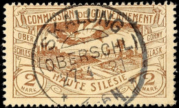 "SKALUNG (OBERSCHL.) 27 4 21", Kreisobersegmentstempel, Zentrisch Klar Auf 2 Mk Hüttenwerke, Stempelbewertung... - Autres & Non Classés