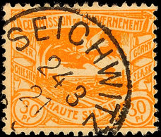"SEICHWITZ 24 3 21", Einkreisstempel, Klar Auf 30 Pfg Hüttenwerke, Stempelbewertung 50 P., Katalog: 20... - Other & Unclassified