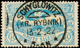 "SCHYGLOWITZ (KR. RYBNIK) 13.2.22", Kreisobersegmentstempel, Ideal Klar Und Zentrisch Auf 60 Pfg Hüttenwerke,... - Altri & Non Classificati