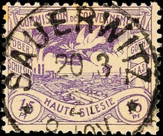 "SAUERWITZ 20 3 21" (Abstimmungstag), Einkreisstempel, Ideal Zentrisch Klar Eingepasst Auf 15 Pfg Hüttenwerke,... - Autres & Non Classés