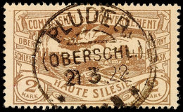 "PLUDER (OBERSCHL.) 21 3 22", Kreisobersegmentstempel, Zentrisch Klar Auf 2 Mk Hüttenwerke, Stempelbewertung... - Altri & Non Classificati