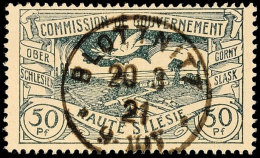 "BLOTTNITZ 20 3 21" (Abstimmungstag), Einkreisstempel, Zentrisch Klar Auf 50 Pfg Hüttenwerke, Katalog: 22... - Sonstige & Ohne Zuordnung