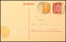 Deutsches Reich Dienstpost-Ganzsachenkarte 10 Pfg. Mit Portogerechter Zufrankatur Oberschlesien-Freimarke 30 Pfg.... - Other & Unclassified