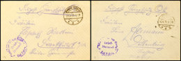 1919, Zwei Feldpostbriefe "Grenzschutz-Ost" Mit Gleichen Absendervermerk Und Briefstempel "...Bat.Pelri." (?) Nach... - Otros & Sin Clasificación
