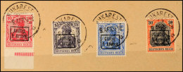 10-30 Pf Tadellos Auf Briefstück, Einzeln Voll Gestempelt "BUKAREST 9.APR.918", Mi. 180.-, Katalog: 1/4... - Other & Unclassified