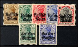 3 Pf. - 5 Pf. Germania Mit Aufdruck, Dazu Mi. 8b U. 13d Je Tadellos Postfrisch, B-und D-Farbe Gepr. Hey BPP, Mi.... - Other & Unclassified