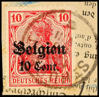 "ST HUBERT 20 VIII 18", Klar Auf Paketkartenausschnitt 10 C., Katalog: 14 BSST Hubert 20 VIII 18, Clear On... - Otros & Sin Clasificación