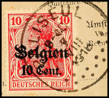 "PALISEUL 7 VIII 1918", Klar Auf Paketkartenausschnitt 10 C., Katalog: 14 BSPALISEUL 7 VIII 1918, Clear On... - Sonstige & Ohne Zuordnung