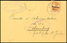 "LA HESTRE 22 X 1916", Klar Auf Postkarte 8 C. (1 Ecke über Kante Geklebt) Nach Alsemberg, Katalog: 13... - Other & Unclassified