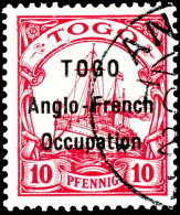 10 Pf. Tadellos Gestempelt, Signiert, Mi. 150,-, Katalog: 3I O10 Pf. Neat Cancelled, Signed, Michel 150,,... - Togo