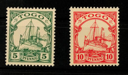 5 Und 10 Pf. Ohne Wasserzeichen Tadellos Postfrisch Und Tiefst Gepr. Eibenstein BPP, Mi. 90,-, Katalog: 8+9 **5... - Togo