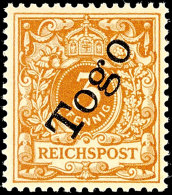 3 Pf. In C-Farbe Tadellos Postfrisch, Tiefst Gepr. Gotw. Zenker VÖB, Mi. 190,-, Katalog: 1c **3 Pf. In... - Togo