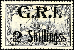 3 Mark Kaiseryacht Mit Aufdruck "G. R. I. 2 Shillings", Tadellos Ungebraucht Mit Originalgummierung, Seltene... - Samoa
