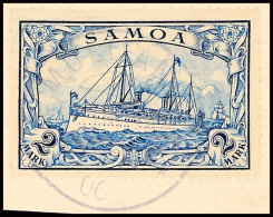 2 Mark Kaiseryacht Ohne Wz., Mit Zartem Stempel Von "MULIFANUA" Auf Tadellosem Briefstück, Gepr. Pauligk, Mi.... - Samoa