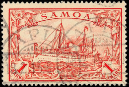 1 Mark Kaiseryacht Rot Tadellos Gestempelt, Gepr. Bothe BPP, Mi.70.-, Katalog: 16 O1 Mark Imperial Yacht Red... - Samoa