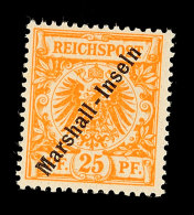 25 Pf. Gelblichorange Tadellos Postfrisch, Mi. 80,- Unterbewertet, Katalog: 11a **25 Pf. Yellowish Orange In... - Marshall-Inseln