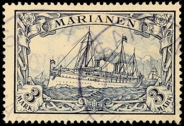 3 Mark Kaiseryacht Tadellos Gestempelt, Mi. 160.-, Katalog: 18 O3 Mark Imperial Yacht Neat Cancelled, Michel... - Isole Marianne