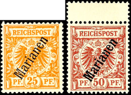 3 Bis 50 Pf. Steilaufdruck Komplett Tadellos Postfrisch, Jeder Wert Tiefst Gepr. Dr. Lantelme BPP, Mi. 650,-,... - Isole Marianne